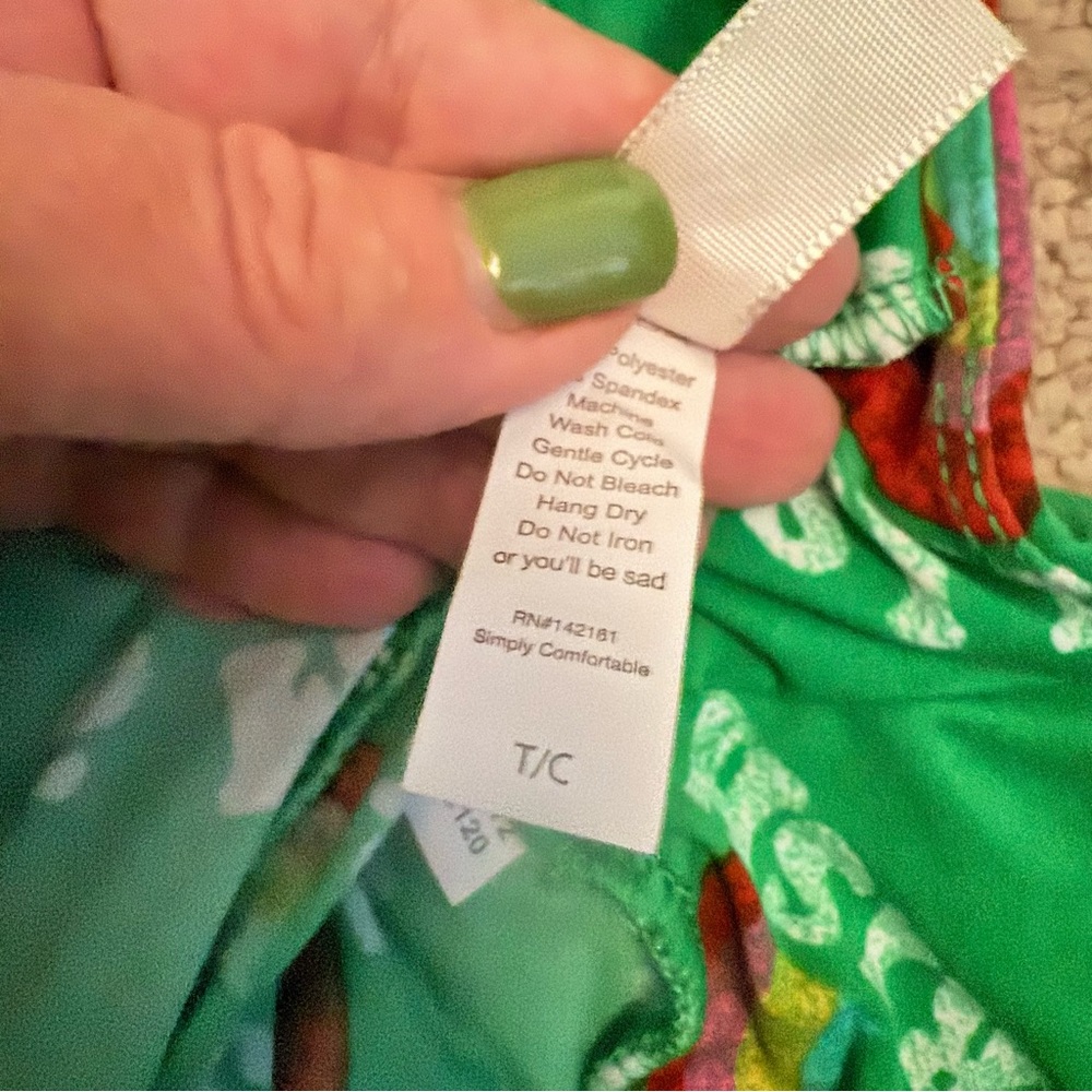 LuLaRoe Green 'Kiss Me I'm Irish' Leggings - Picture 3 of 4